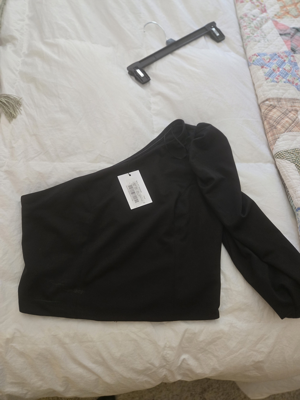 Nwt Sugarlips Black One-Shoulder Long Sleeve Top